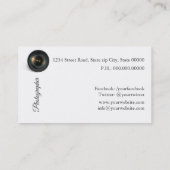 Photographer Business card Visitenkarte (Rückseite)