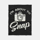 Photographer Camera Im About To Snap Funny Photo M Fleecedecke (Vorderseite)