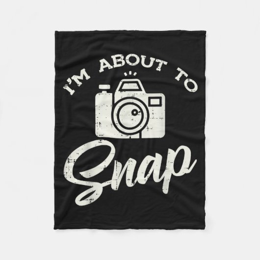 Photographer Camera Im About To Snap Funny Photo M Fleecedecke (Vorderseite)