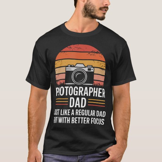 Photographer Dad Camera Retro Photography Humor Fo T-Shirt (Vorderseite)