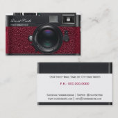 Photographer Netz Camera Business card Visitenkarte (Vorne/Hinten)