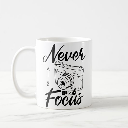 Photographer Never Lose Focus Camera Photography P Kaffeetasse (Links)