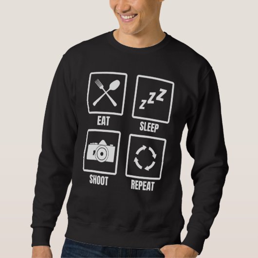 Photographer Routine Photography Daily Schedule Sweatshirt (Vorderseite)