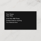 Photographer Simple Business Cards Visitenkarte (Rückseite)