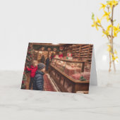 Photographic bulk candy store at Christmas time Karte (Gelbe Blume)