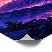Photographic Landscape Neon Art Edited  Poster (Ecke)