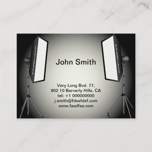 Photographische Lichter Visitenkarte (Vorderseite)