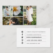 Photography Business Multiple Photos Visitenkarte (Vorne/Hinten)