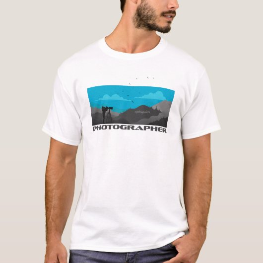 Photography Landscape Photographer blue Design T-Shirt (Vorderseite)