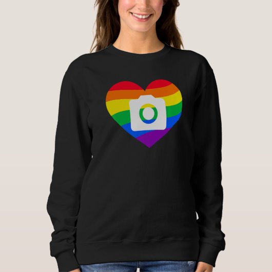Photography Lover, Photographer Gift, Rainbow Came Sweatshirt (Vorderseite)