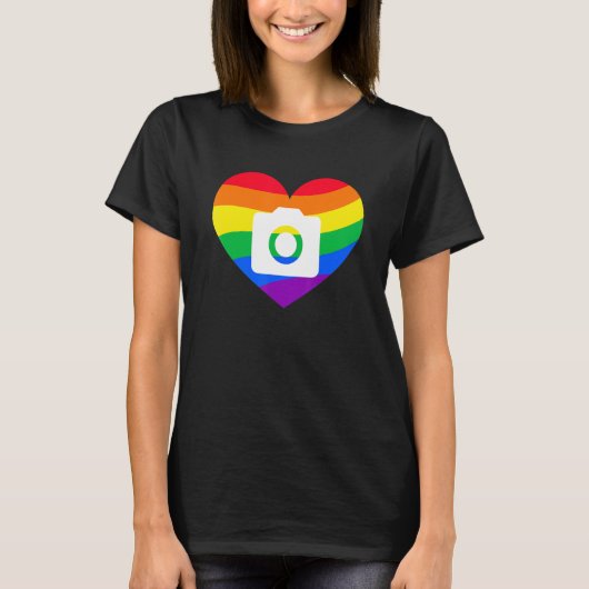 Photography Lover, Photographer Gift, Rainbow Came T-Shirt (Vorderseite)