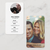 Photography Modern Minimal Simple Photo Business Visitenkarte (Vorne/Hinten)