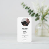 Photography Modern Minimal Simple Photo Business Visitenkarte (Stehend Vorderseite)