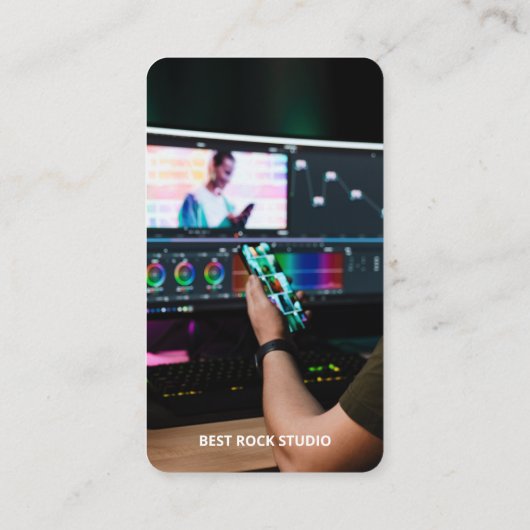 Photography Modern Minimal Simple Photo Visitenkarte (Rückseite)