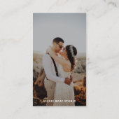 Photography Modern Minimalist Stylish Black Photo Visitenkarte (Rückseite)