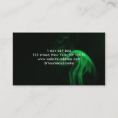 Photography Neon Green Visitenkarte (Rückseite)