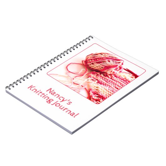 Photography - Pink Hand Knitting - Yarn & Needle Notizblock (Linke Seite)