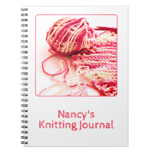 Photography - Pink Hand Knitting - Yarn & Needle Notizblock