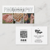 Photography Script Photo Qr Code Logo  Visitenkarte (Vorne/Hinten)