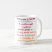 Photography Teacher Kaffeetasse (VorderseiteRechts)