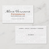 Photography Visitenkarte (Vorne/Hinten)