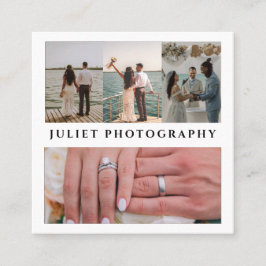 Photography wedding collage photo  quadratische visitenkarte