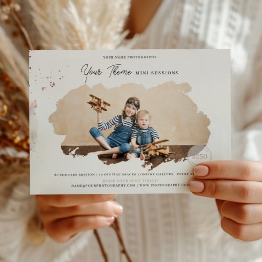 Photography Your Theme Mini Session Marketing Mitteilungskarte