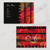 PHOTON Monogramm Vibranntschwarz rot Visitenkarte (Vorne/Hinten)