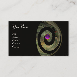 PHOTON SWIRL GEM MONOGRAM schwarz violett Visitenkarte