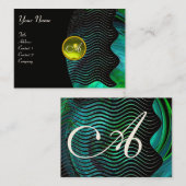 PHOTON WAVES GEM monogramm Dynamik Visitenkarte (Vorne/Hinten)