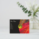 PHOTON WAVES GEM monogramm leuchtend rot-gelb Visitenkarte (Stehend Vorderseite)