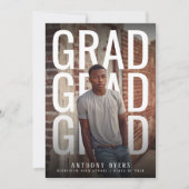 PhotoPop Bold Typography Graduation Party Einladung (Vorderseite)