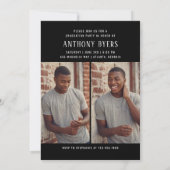 PhotoPop Bold Typography Graduation Party Einladung (Rückseite)