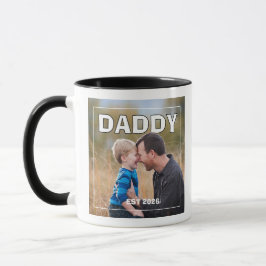 PhotoPop Daddy Est Benutzerdefiniertes Jahr Foto 2 Tasse