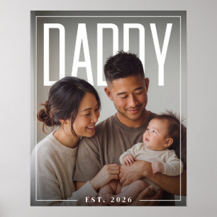 PhotoPop Daddy Est Benutzerdefiniertes Jahr Foto Poster
