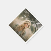 PhotoPop Elegant Script Abschlussfeier Serviette (Ecke)