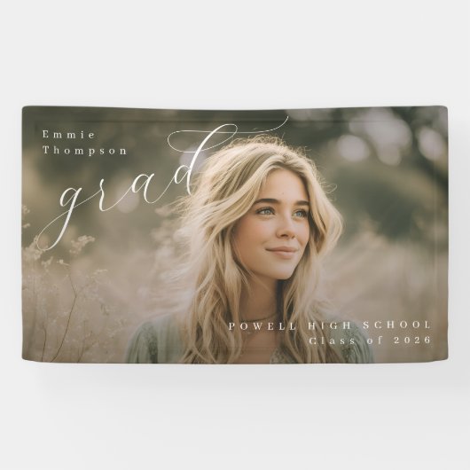 PhotoPop Elegant Script Abschlussfoto Banner (Horizontal)