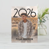 PhotoPop Modern Graduation  Ankündigung (Stehend Vorderseite)