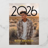 PhotoPop Modern Graduation  Folieneinladung (Vorderseite)