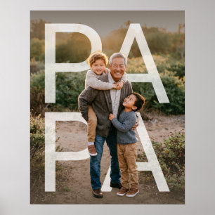 PhotoPop Papa Benutzerdefiniertes Familienfoto Poster