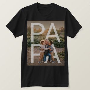 PhotoPop Papa Benutzerdefiniertes Familienfoto T-Shirt