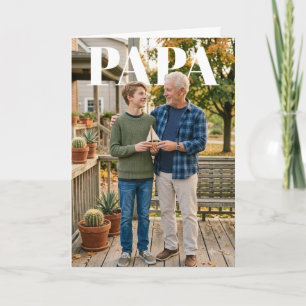 PhotoPop Papa (Fügen Sie Ihr Foto zweimal hinzu) T Karte