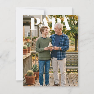 PhotoPop Papa (Hintergrund entfernen) Vatertag Karte