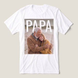 PhotoPop Papa Individuelles Foto Tri-Blend Shirt
