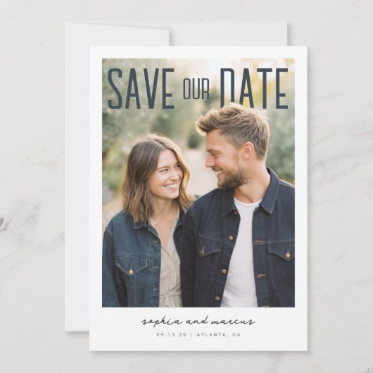 PhotoPop Save Our Date Moderne Gestaltung Save The Date (Vorderseite)