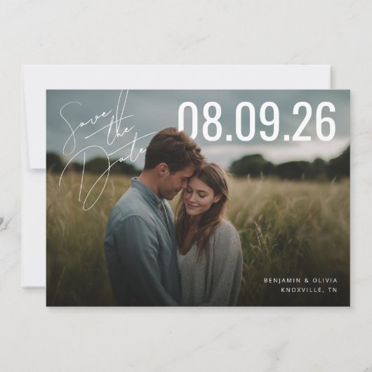 PhotoPop Save the Date Schrift  (Vorderseite)