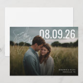 PhotoPop Save the Date Schrift  (Vorne/Hinten)
