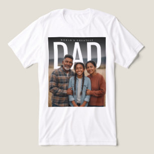PhotoPop Weltbester Papa Benutzerdefiniertes Foto Tri-Blend Shirt