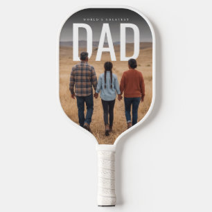 PhotoPop Weltbester Vater Benutzerdefiniertes Foto Pickleball Schläger