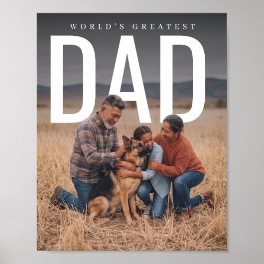 PhotoPop Weltbester Vater Poster (Vorne)